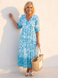Alma | Vestido Midi de Verano con Estampado Floral
