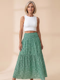 Zeynep | Falda Midi de Flores con Corte en A